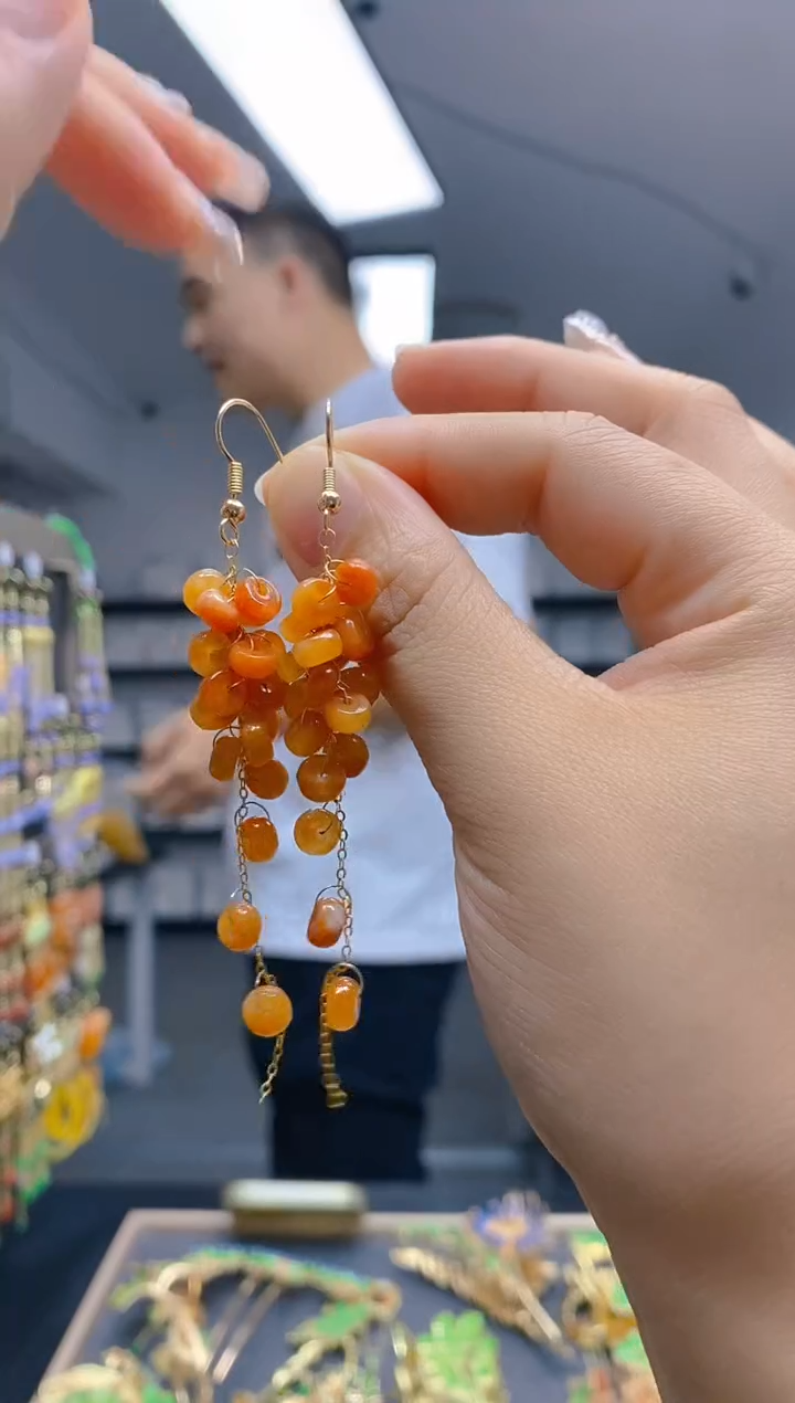 【闪购商品】翡翠耳饰合金255翡翠耳钩