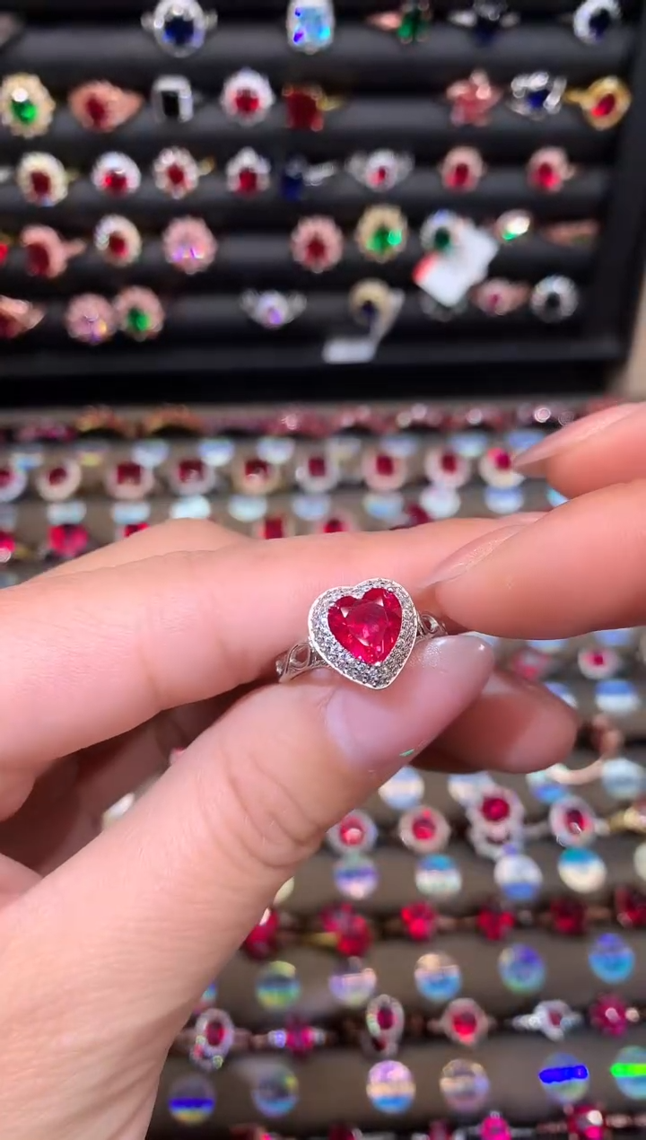 【闪购商品】红宝石戒指银S925镶嵌1