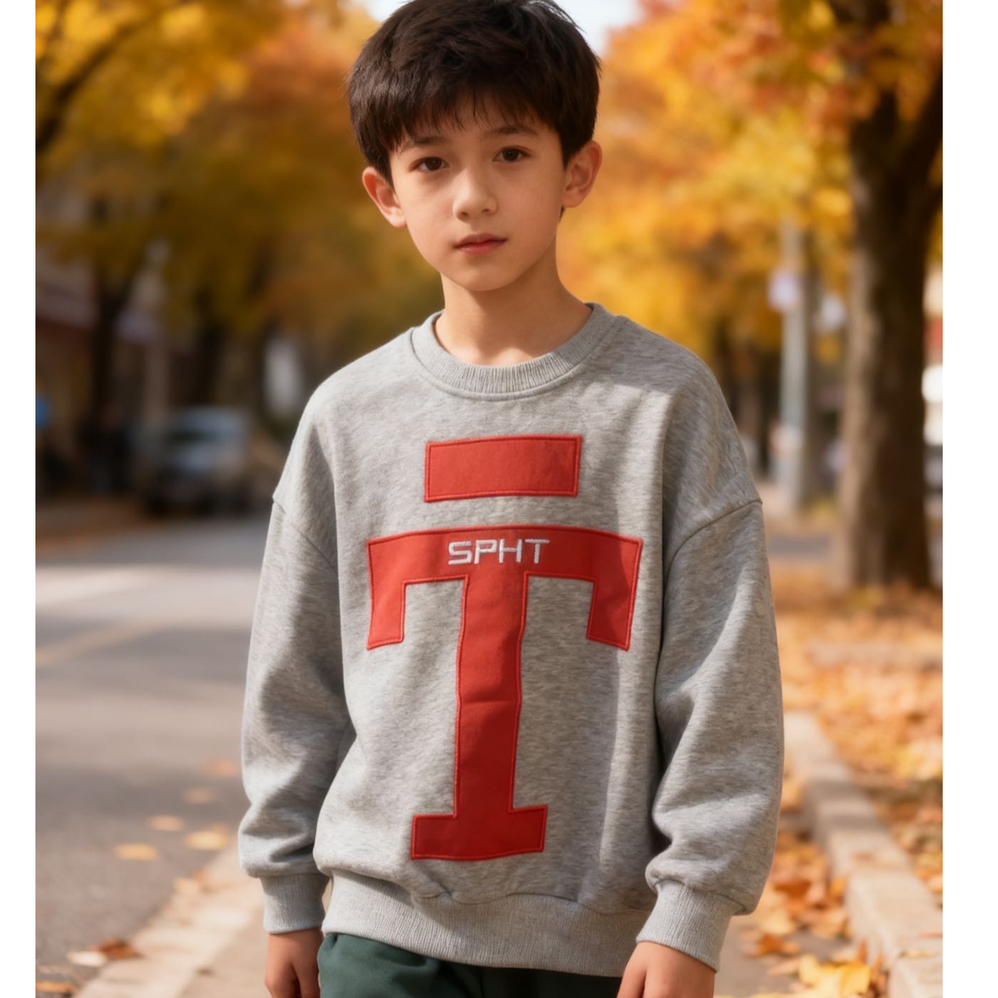 29514高端专享秋冬季加绒卫衣麻灰