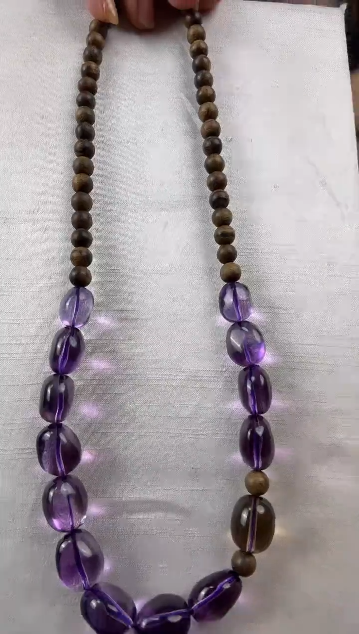 项链银S925镶嵌紫晶彭*华天然