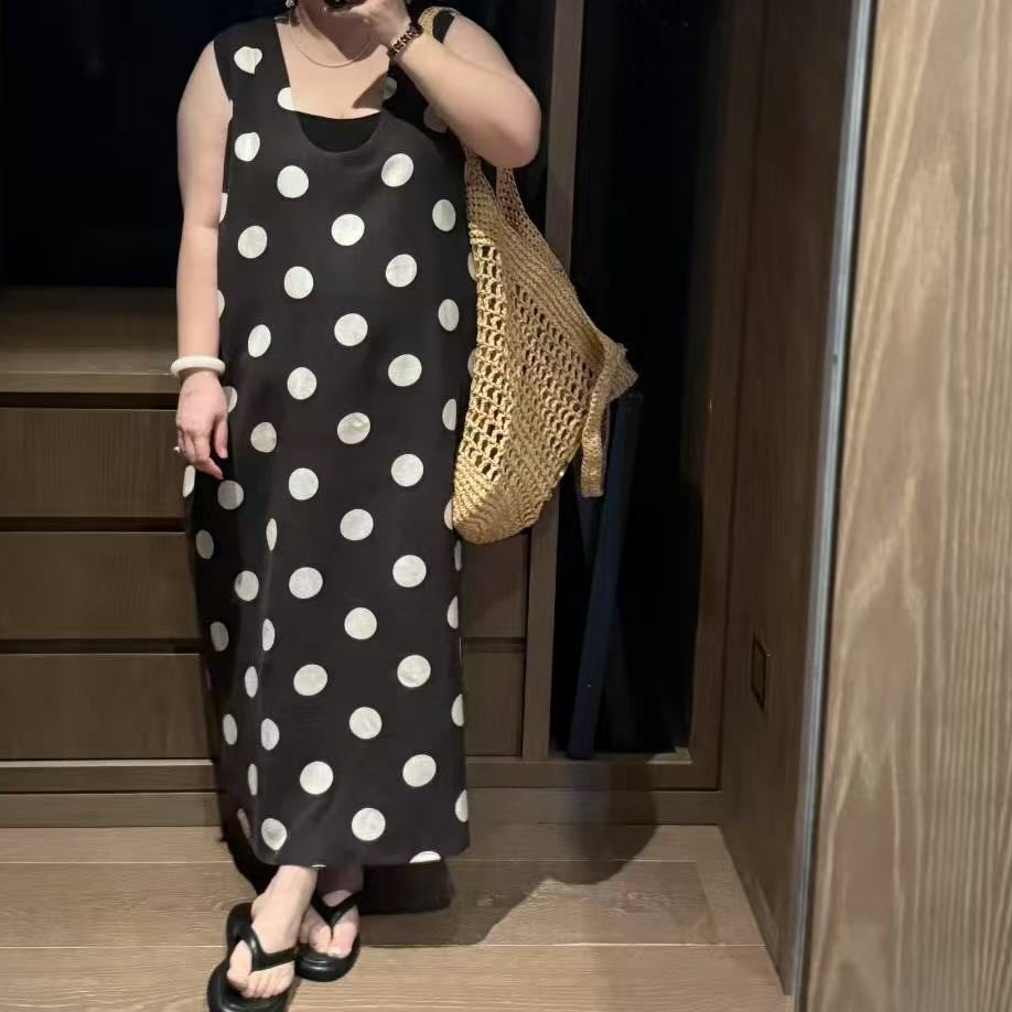 Meet遇见-定制版波点背心裙