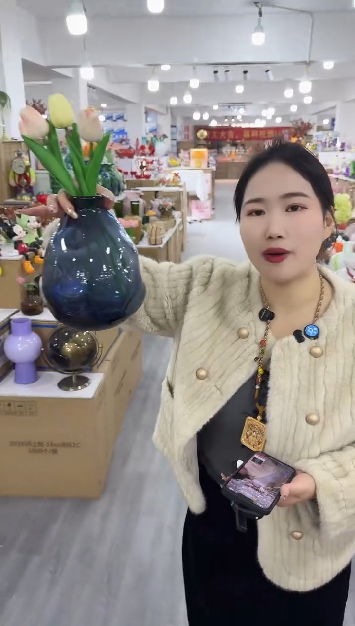 【闪购商品】琉璃静姐花器L-花瓶品23