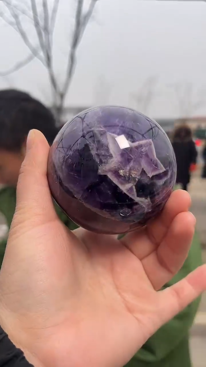 【闪购商品】紫晶水晶球未镶嵌天然多样性发一