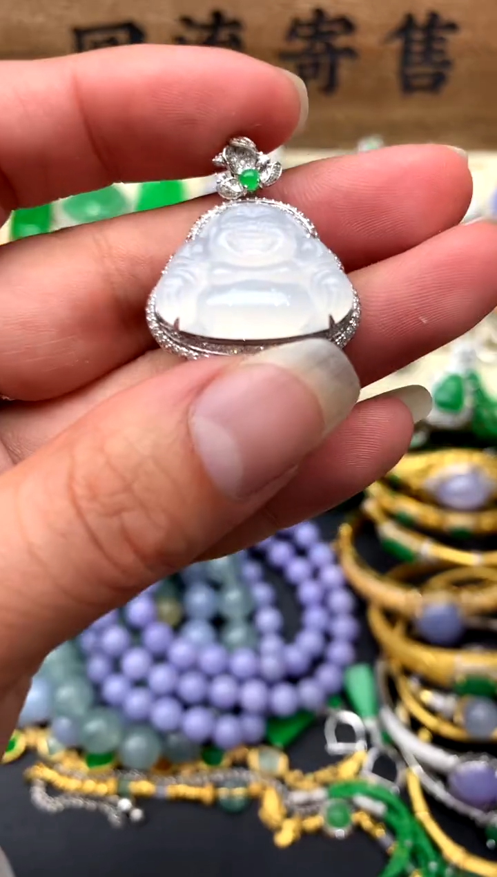 【闪购商品】翡翠颈饰18K金镶嵌406-中国好珍宝