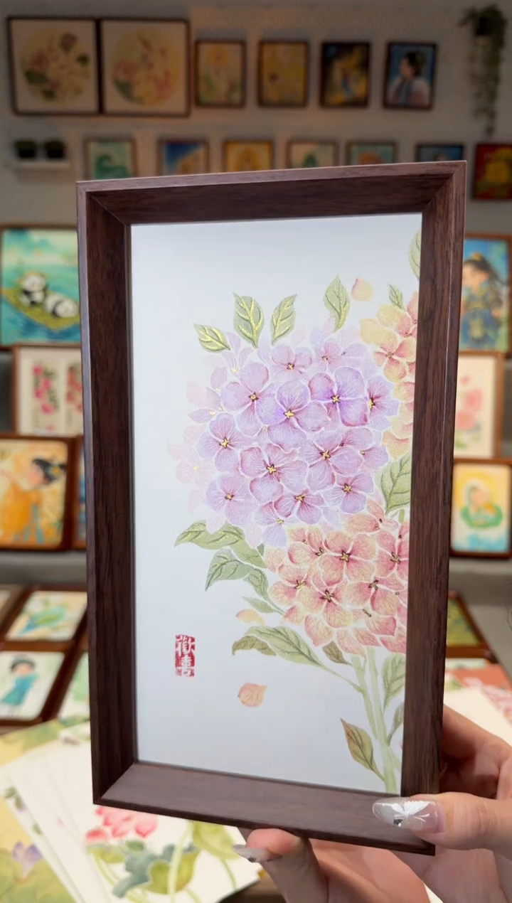 国画大绣球 手绘国画27