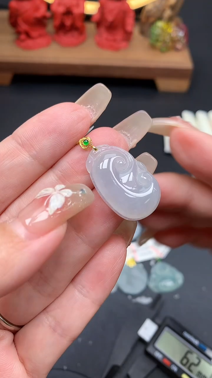 【闪购商品】翡翠吊坠(不含链)18K金镶嵌MS150203