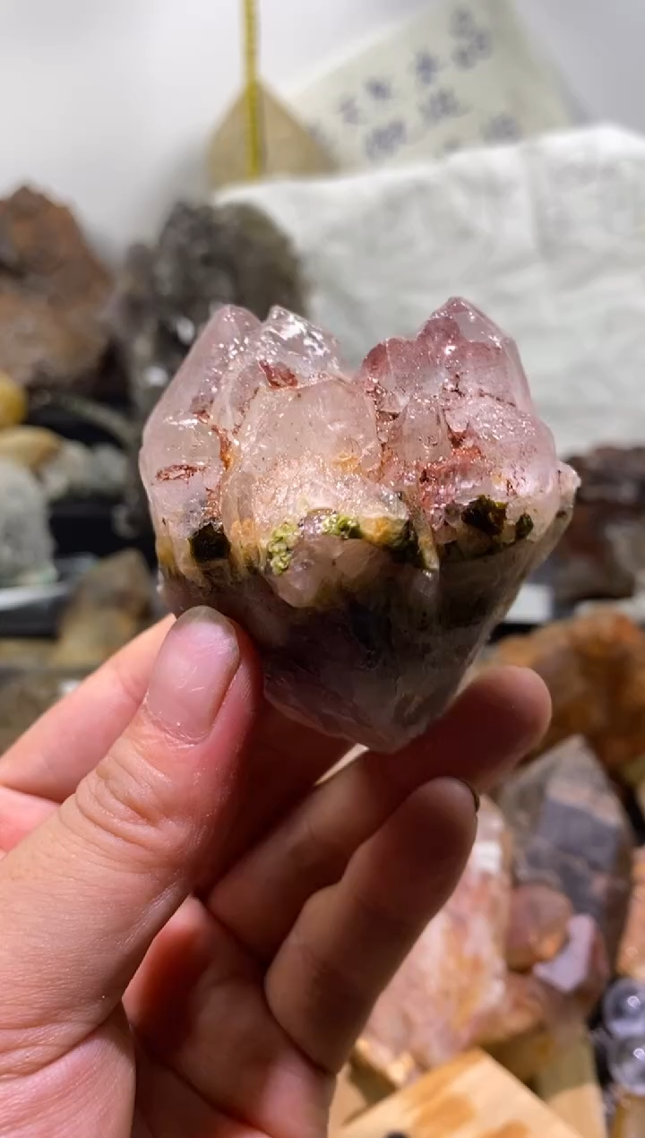 水晶珠宝半成品未镶嵌44号四川莫奈花园超七水晶城堡