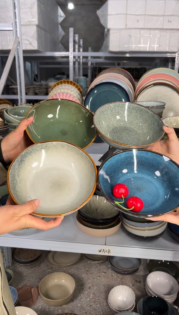 陶瓷外贸尾货瑕疵满20包邮X4 菜碗组合