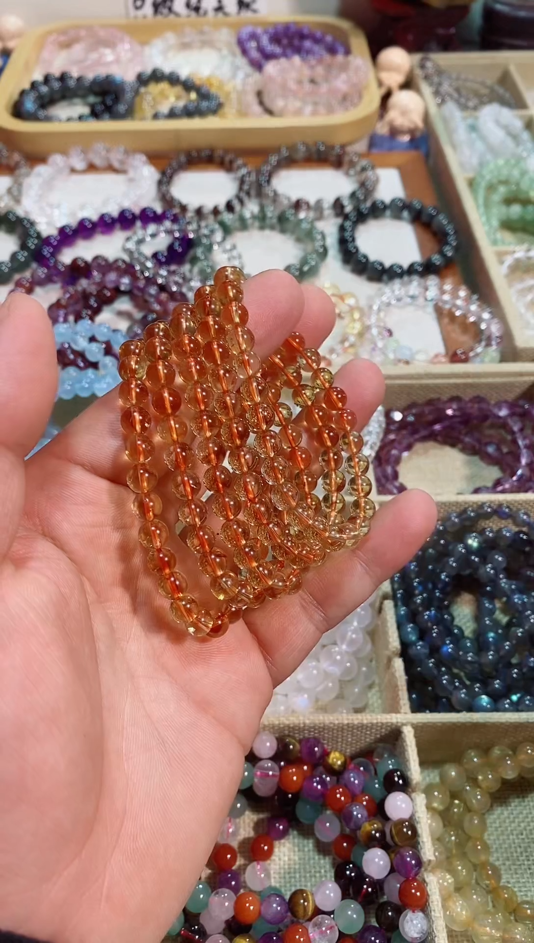 【闪购商品】黄晶手链未镶嵌黄塔晶7M+(多样性发其一）