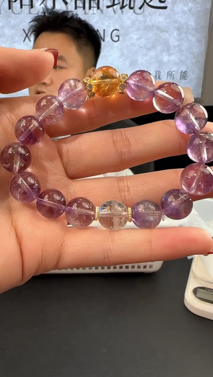 未镶嵌手串水晶紫梦