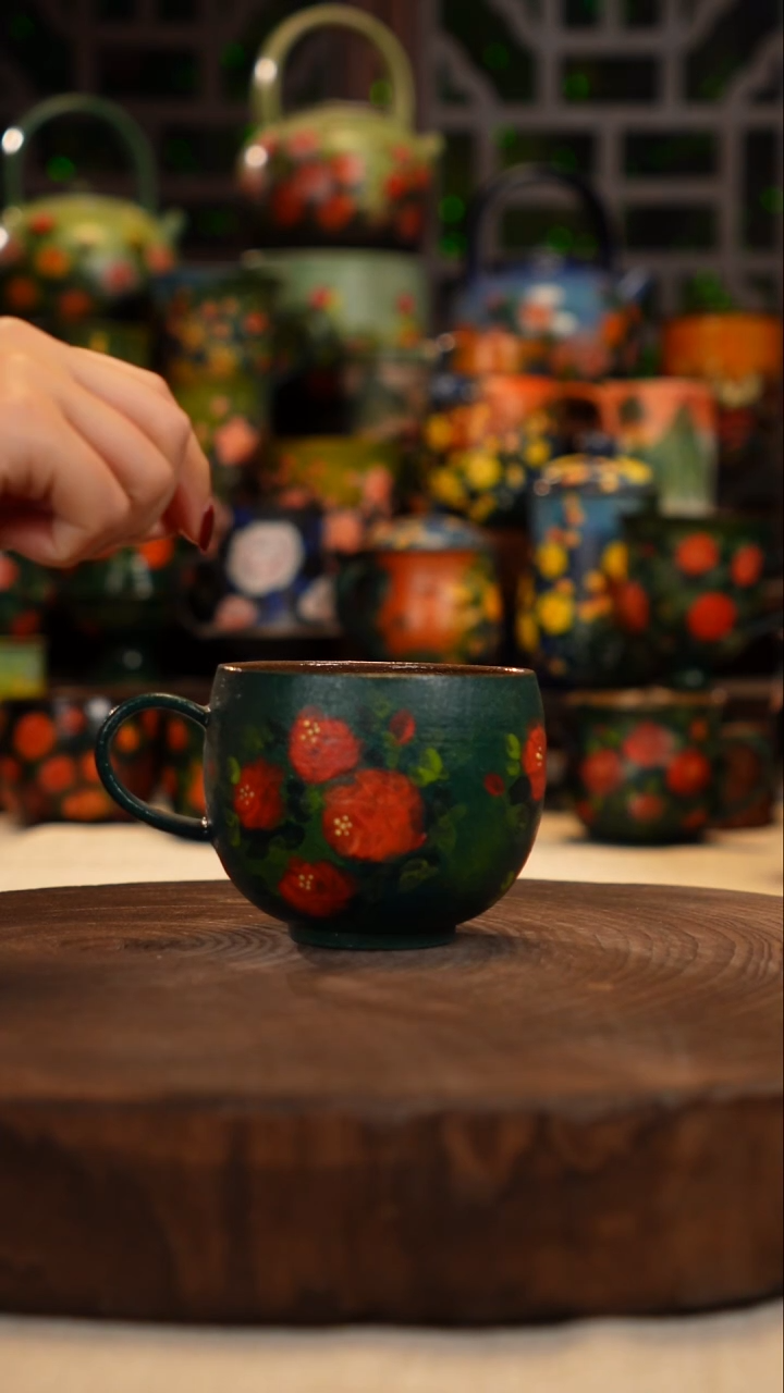 油画 釉下彩  杯子
