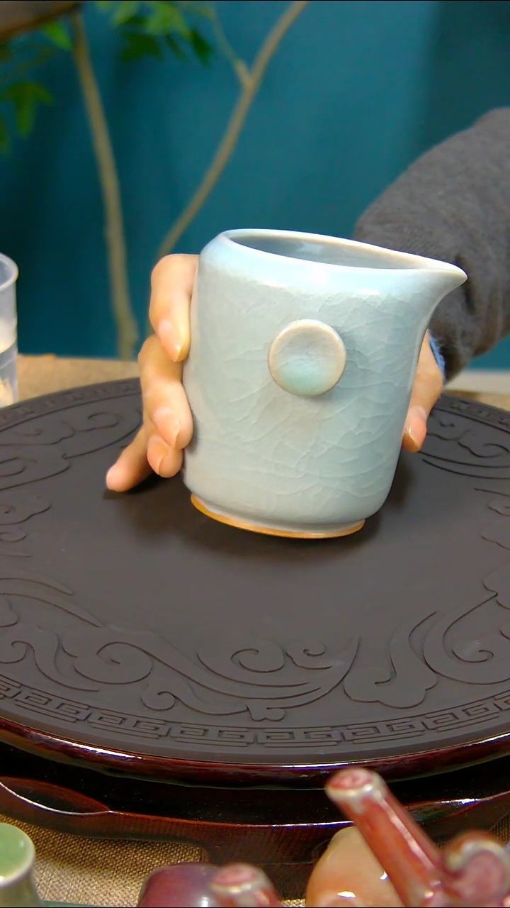 杯原产地钧尚源钧瓷天青企鹅