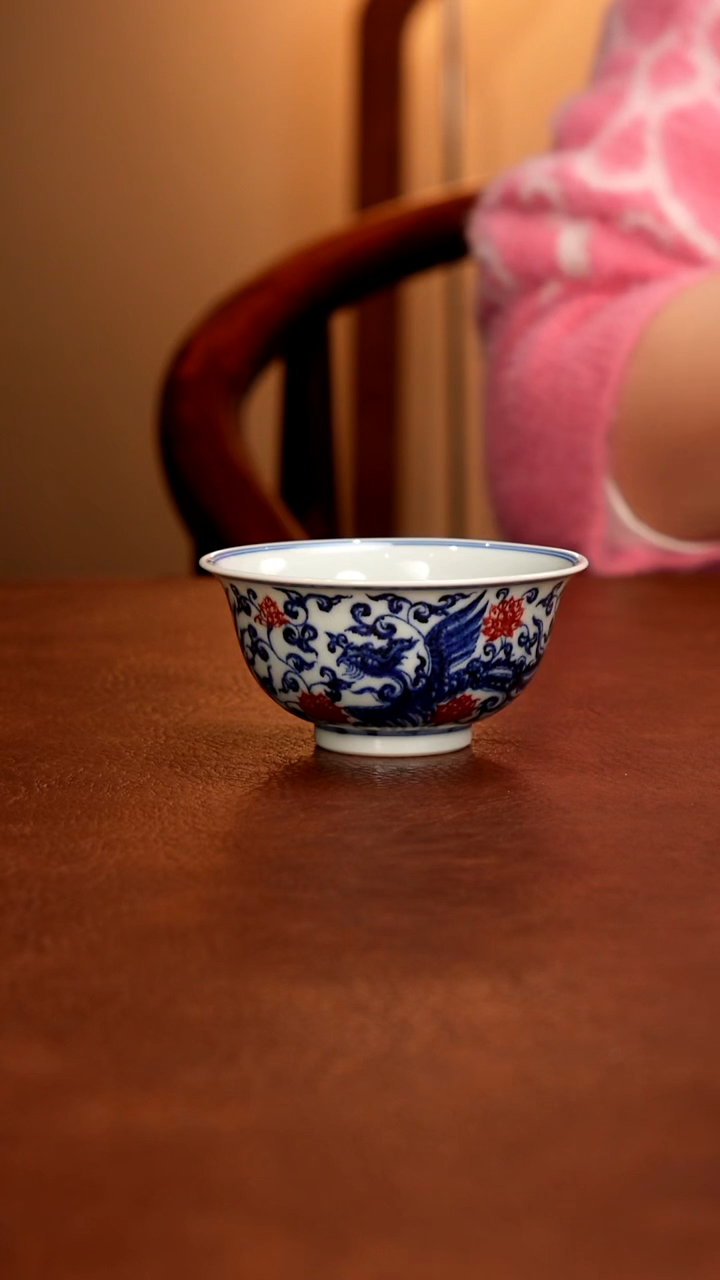 摆件陶景德镇瓷器，青花手绘茶具~