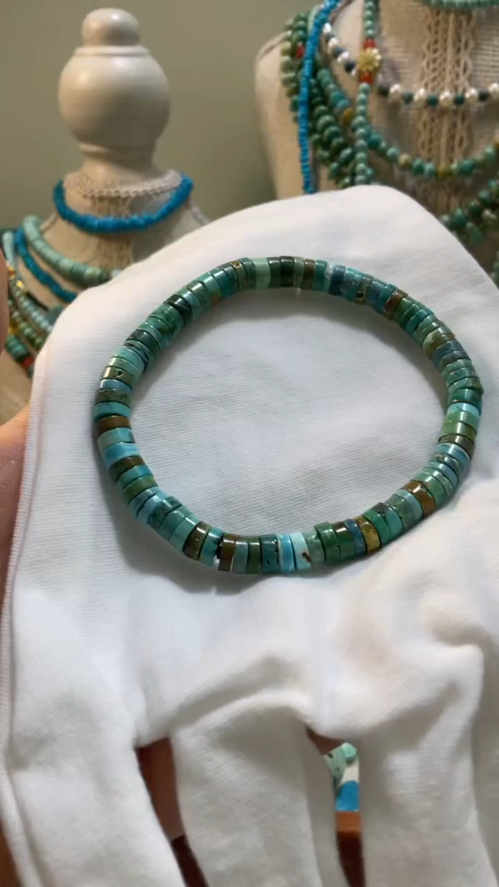 未镶嵌绿松石珠宝奇石6mm+直切手串