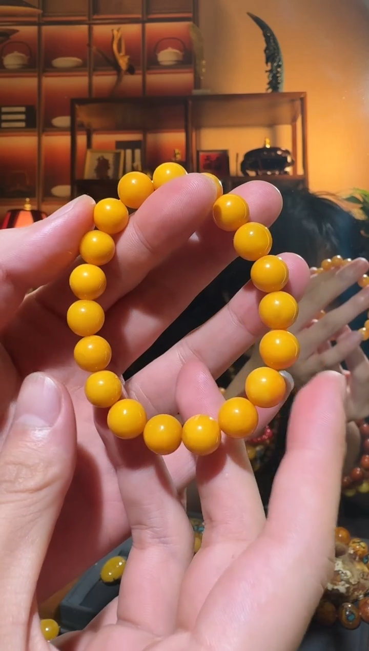 蜜蜡颈饰未镶嵌372天然蜜蜡珠宝奇石