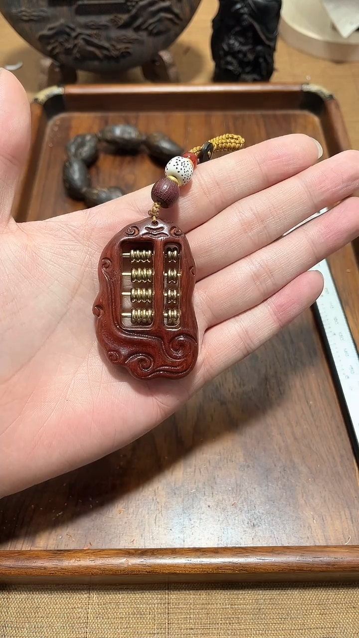 【闪购商品】檀香木精品推荐算盘吊坠