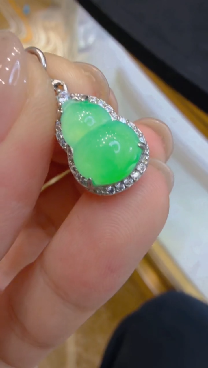吊坠(不含链)银S925镶嵌翡翠多样性团购发一件