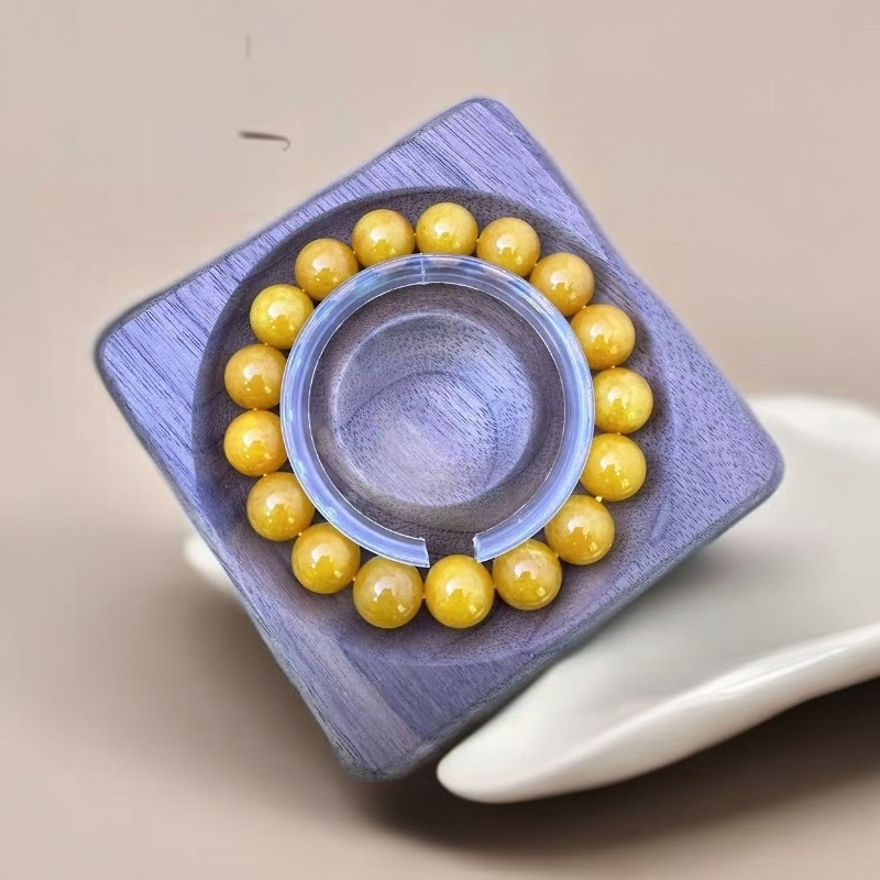 【佳玺珠宝】123 精美手串 黄沁老油黄12mm