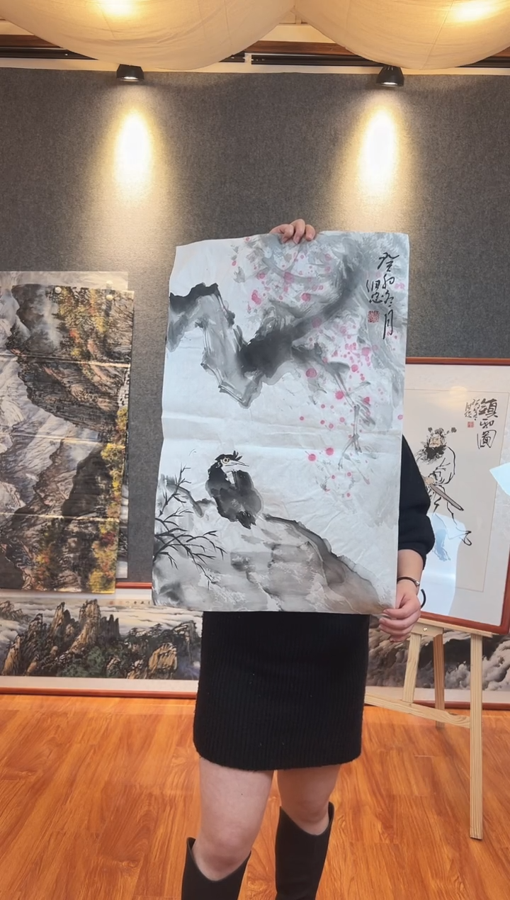 【闪购商品】国画李维忠老师四尺三开花鸟