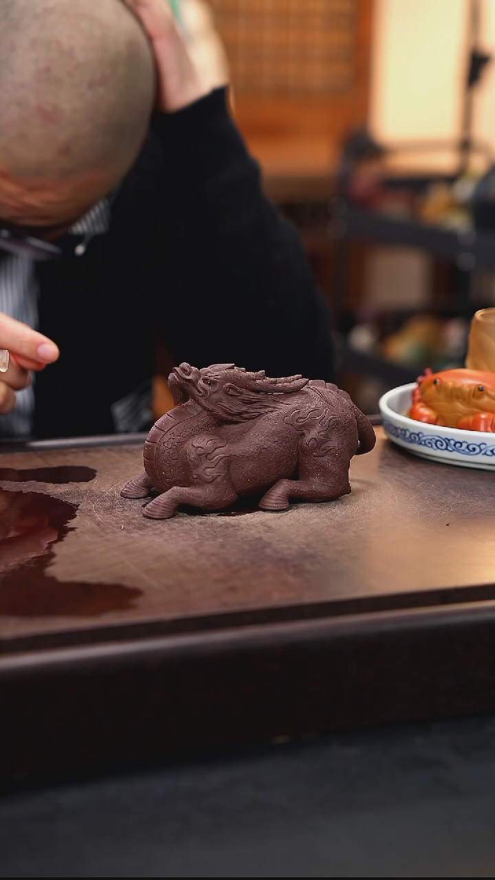 紫砂茶宠紫砂麒麟麒麟