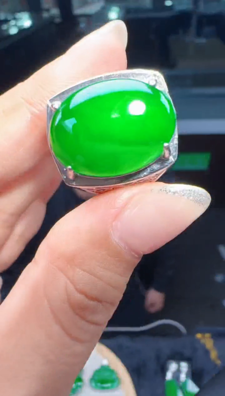 未镶嵌定制翡翠翡翠戒指127