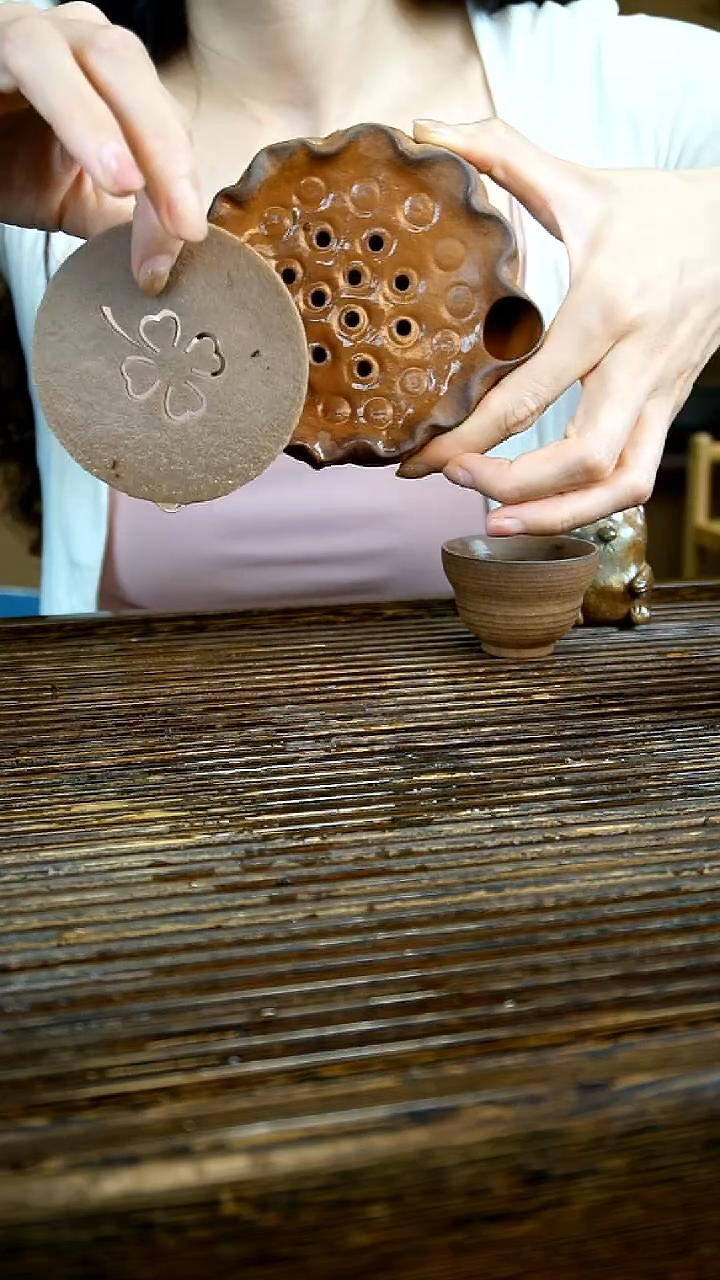 原矿老岩泥 B20莲蓬壶承加茶垫