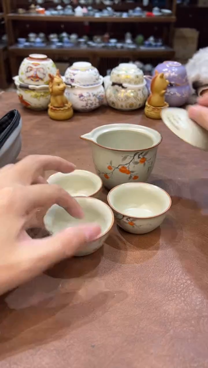 真的很便宜会开片的旅行茶具