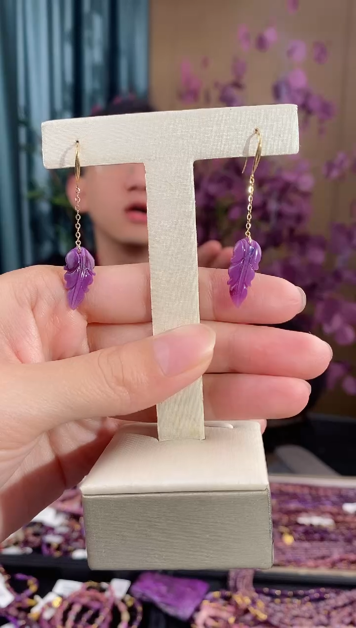 【闪购商品】苏纪石（舒俱来）耳坠18K金镶嵌880