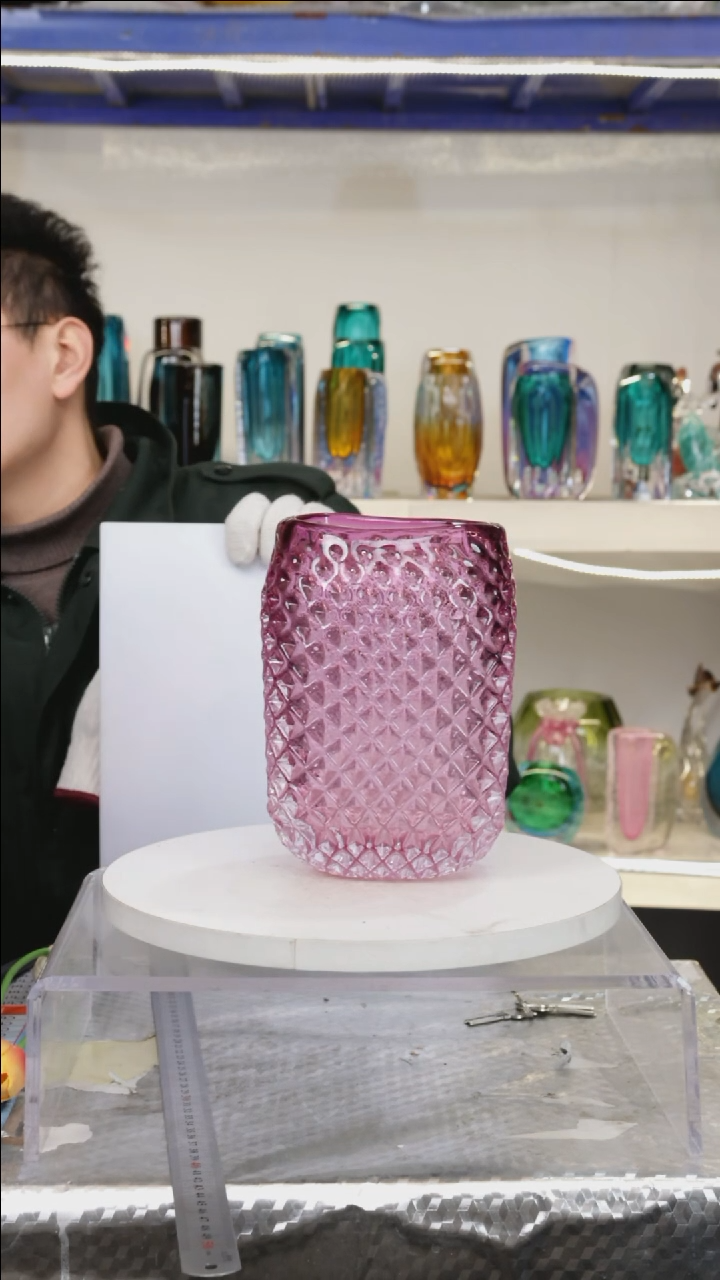 【闪购商品】琉璃【幻彩】高21精品琉璃正常手工痕迹