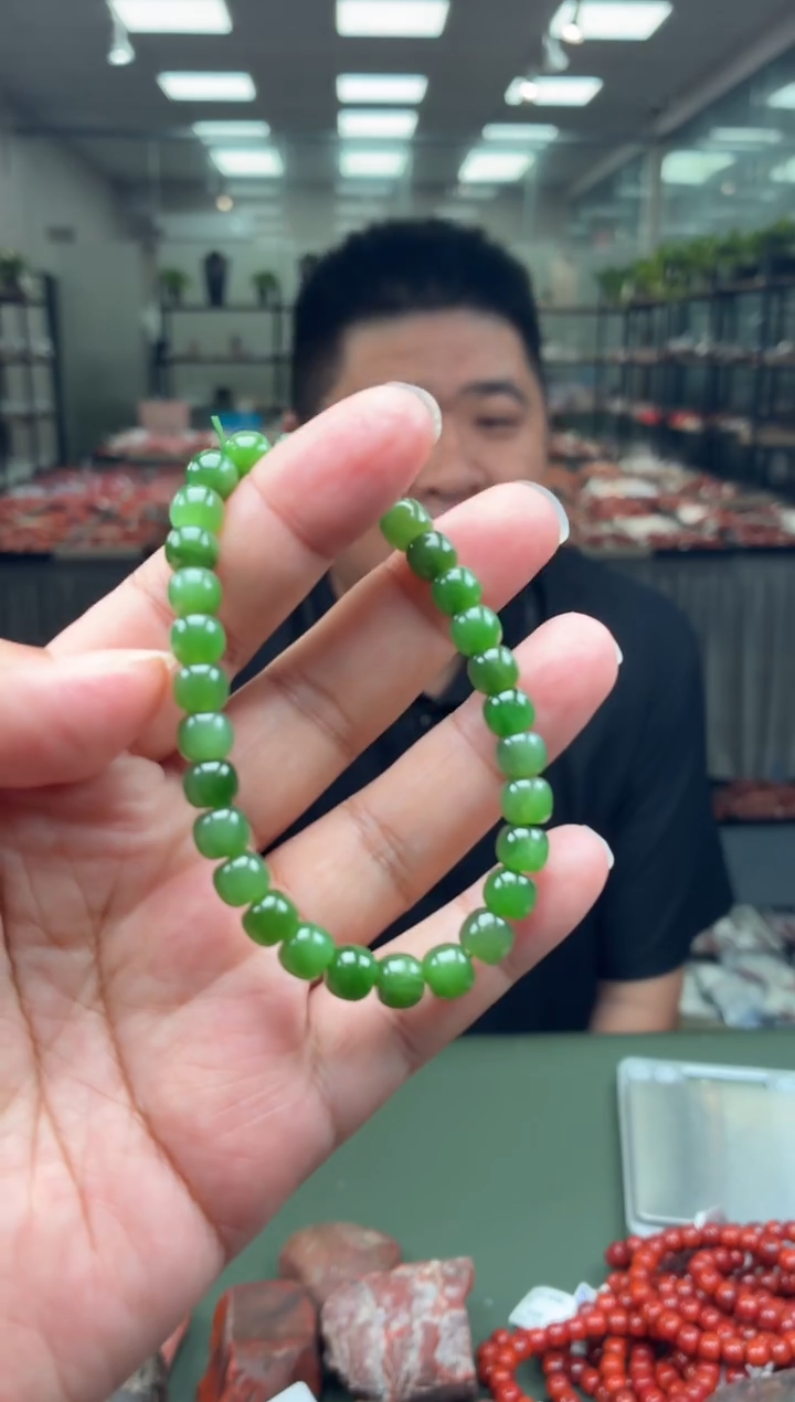 未镶嵌手串和田玉单圈手串一条约6mm+多样性发货