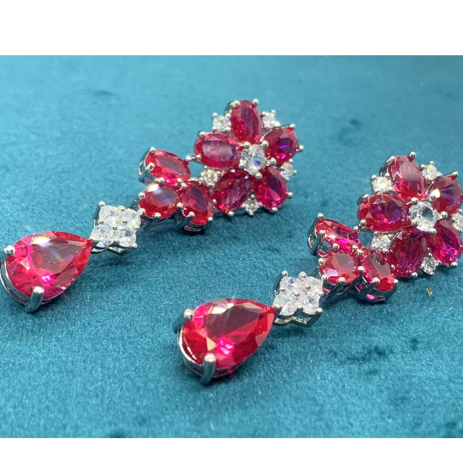 【南非库里南】NFKLN 高端奢华定制  大花水滴耳坠 384