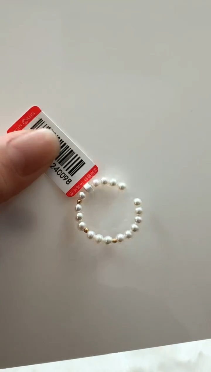 【闪购商品】淡水珍珠AQ18K金镶嵌珍珠戒指@@BJ124