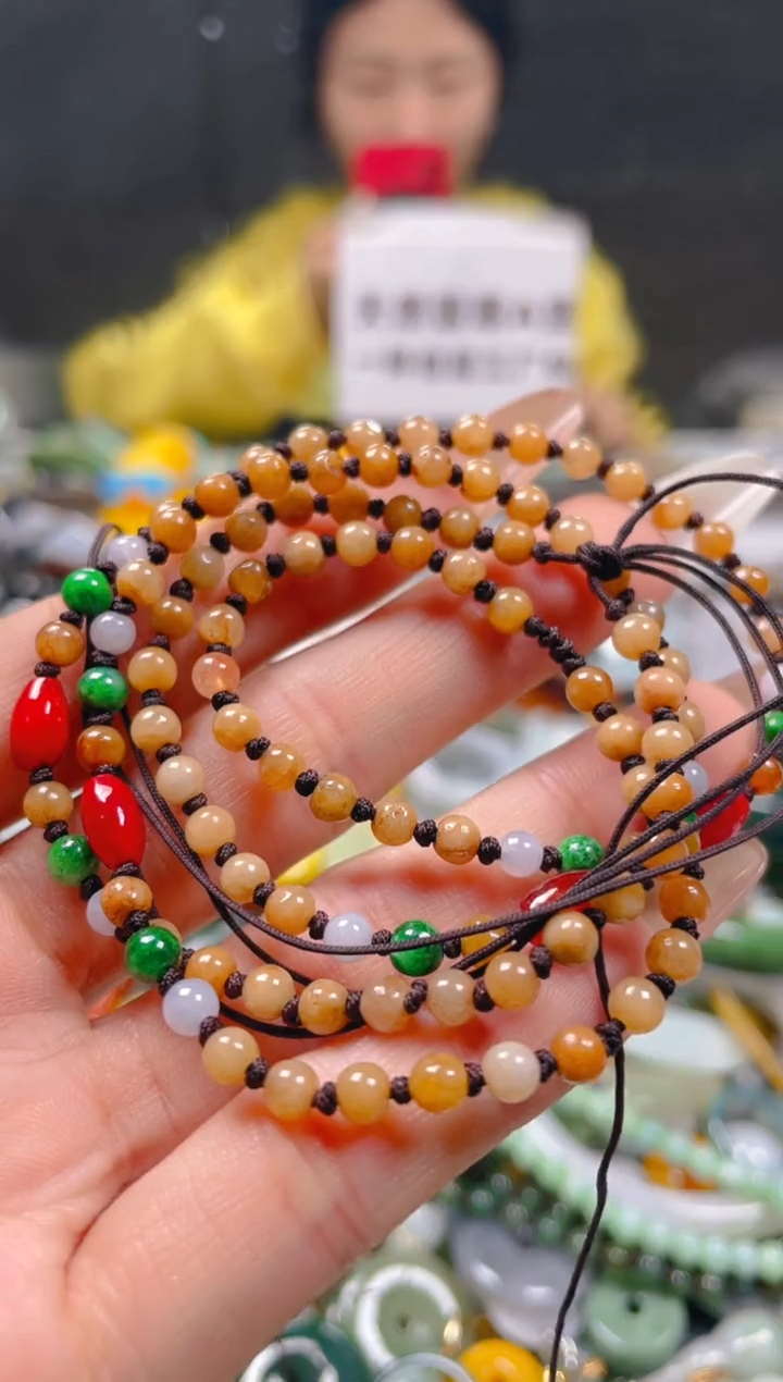 【闪购商品】翡翠颈饰未镶嵌4-5MM/T/翡翠A货一图一物