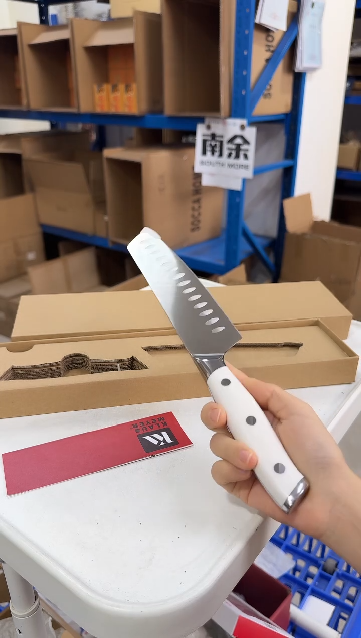 瓷片7寸三德白柄不锈钢d