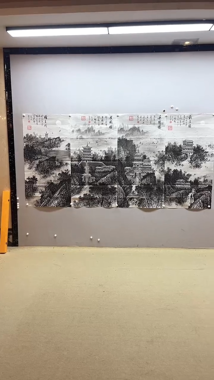 【闪购商品】国画张金专  楼阁系列