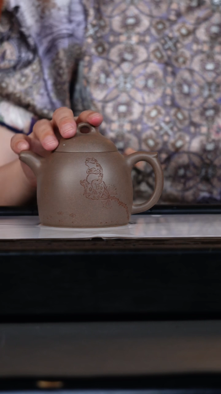 茶壶紫砂景壶祥老天青秦权250cc带杯子