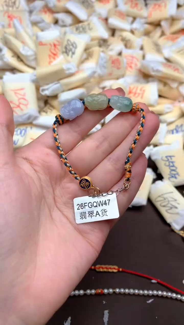 【闪购商品】翡翠手绳银S925镶嵌一