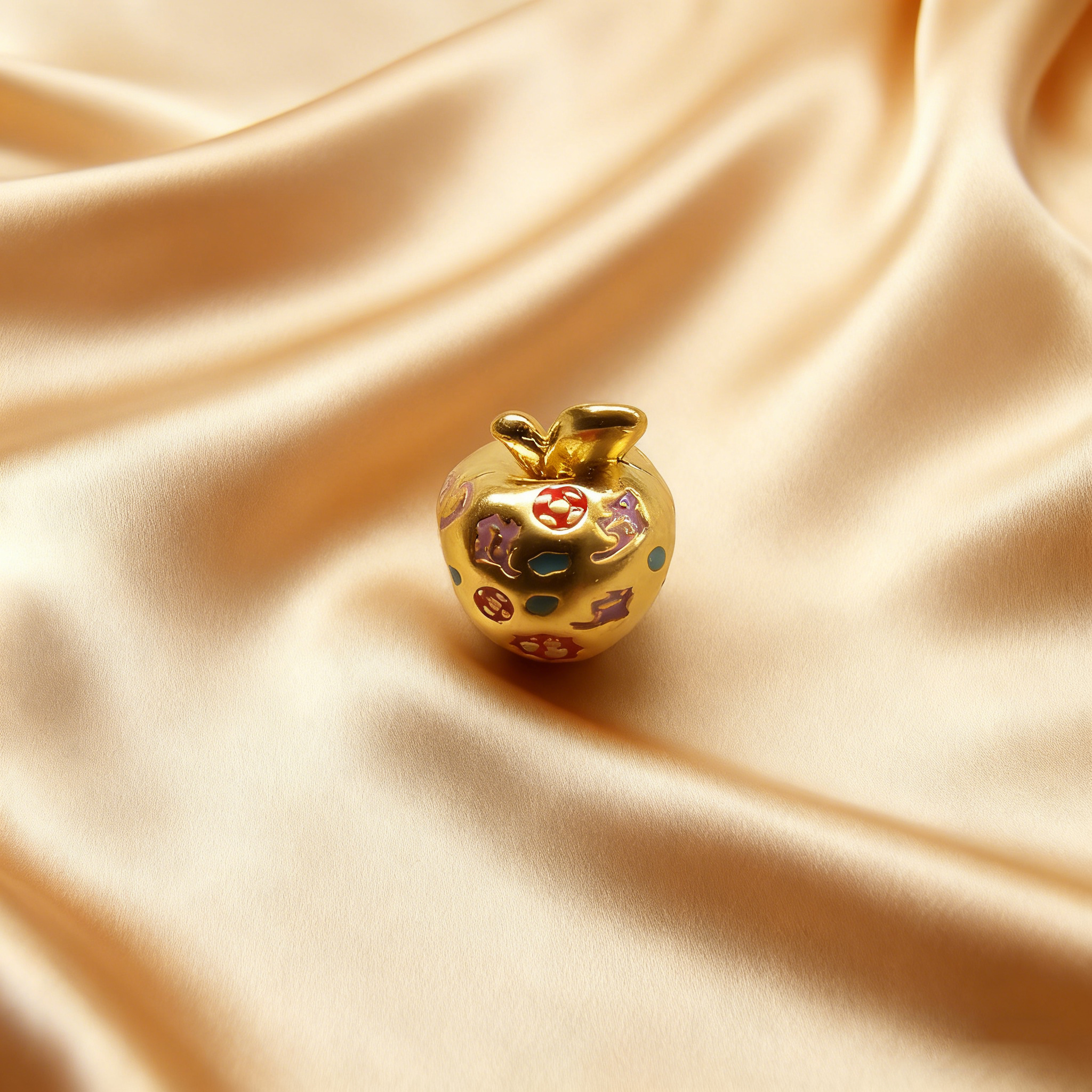 足金999吉言小苹果（珐琅彩）CY222