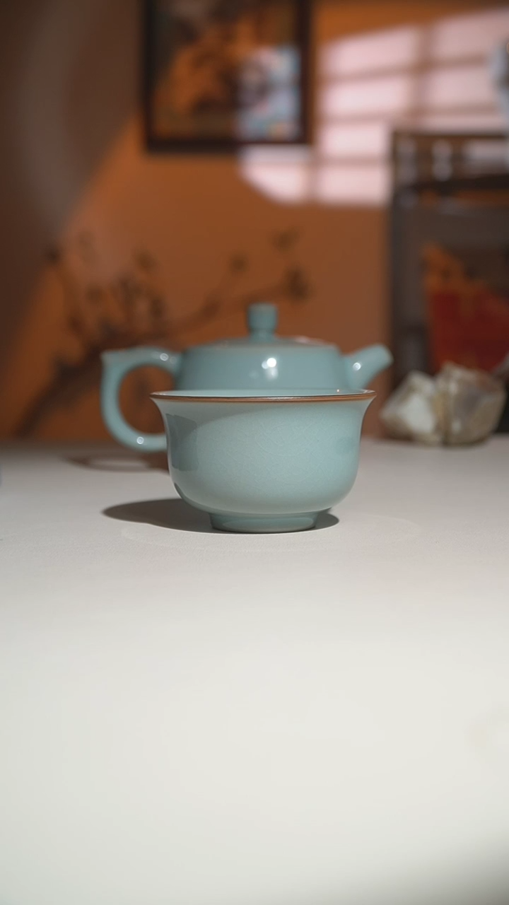 【闪购商品】其他珑匞支钉压手杯天青