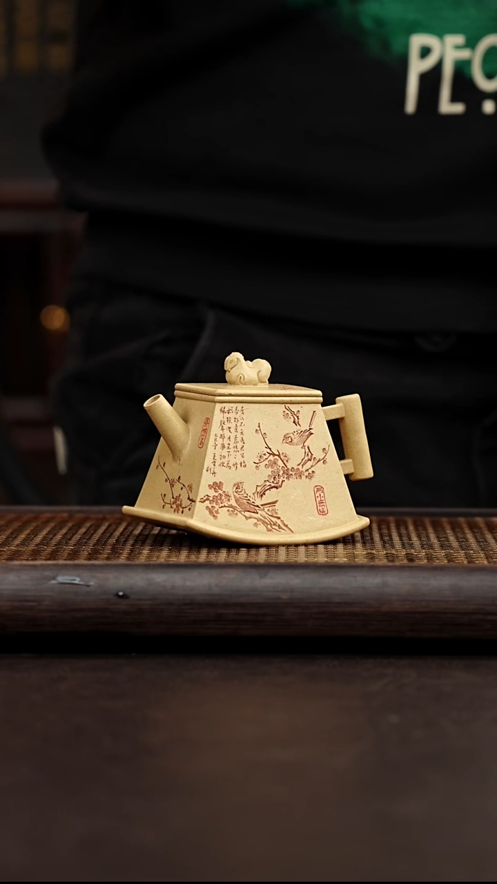 茶壶紫砂从****锅宜兴悦茗壶紫砂   冰窖本绿  摇摇马