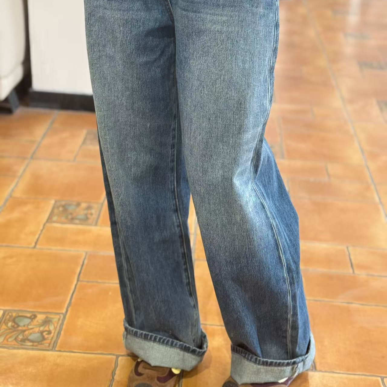 谢美丽-精选新款晕染百搭牛仔裤