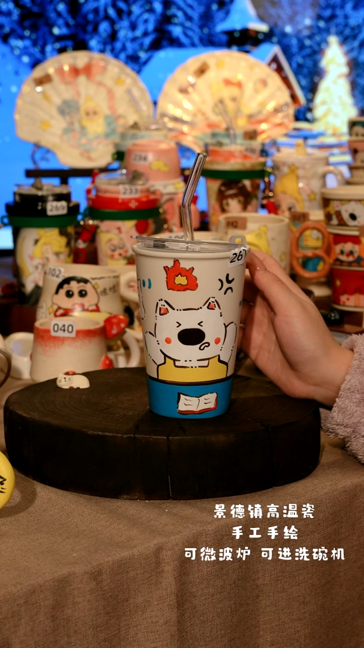 陶瓷261景德镇原创设计师款高温陶瓷手工手绘