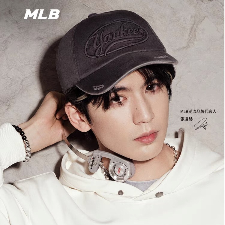 MLB韩国正品新款字母浮雕字母时尚百搭运动情侣棒球帽鸭舌帽