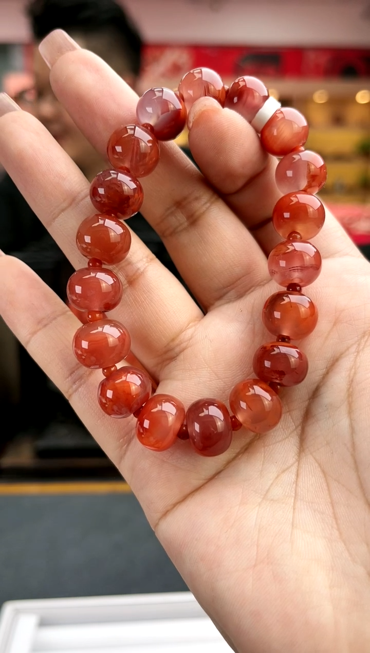 【闪购商品】南红玛瑙卡12南红苹果珠单圈未镶嵌一件6