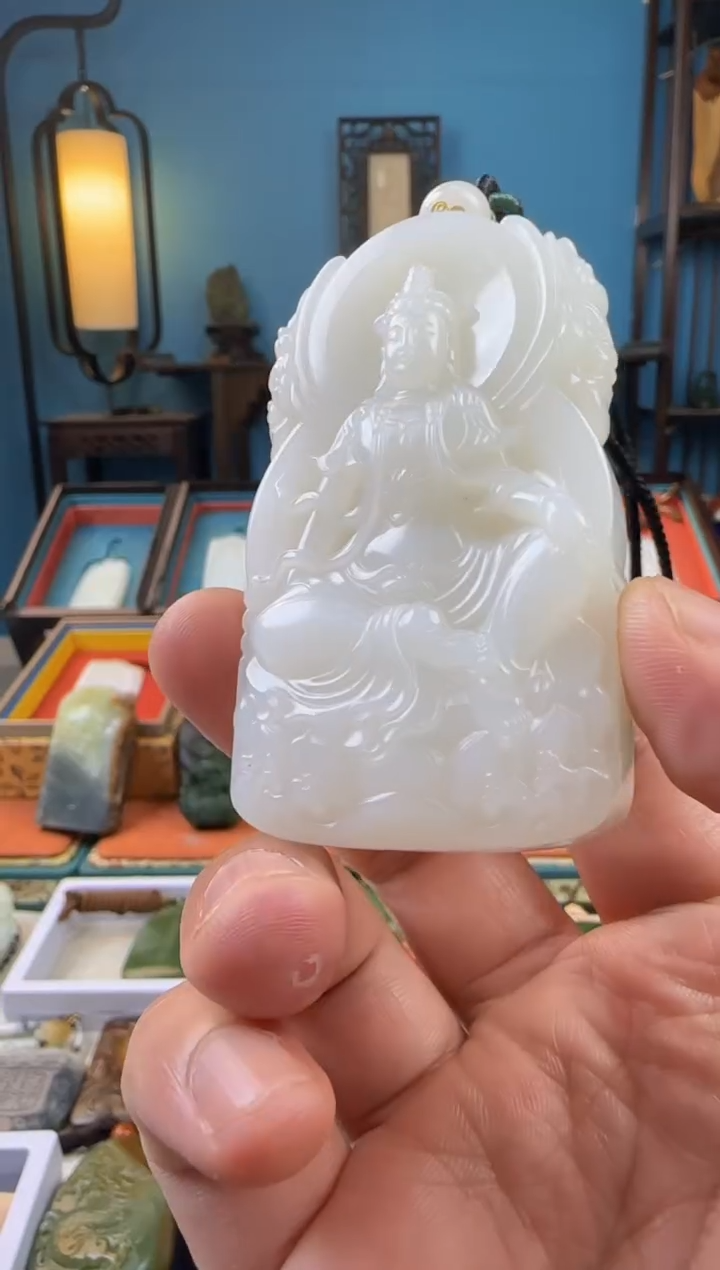 和田玉未镶嵌颈饰墨*1111111111111