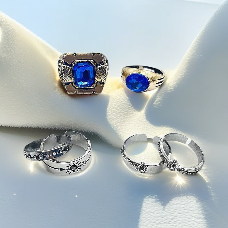 合金戒指 合金戒指 恋与深空黎深、祁煜婚戒百搭小众戒指