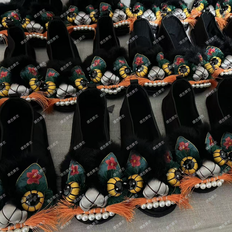 春-原创设计25-19手工绣花（虎虎生威）平底单鞋