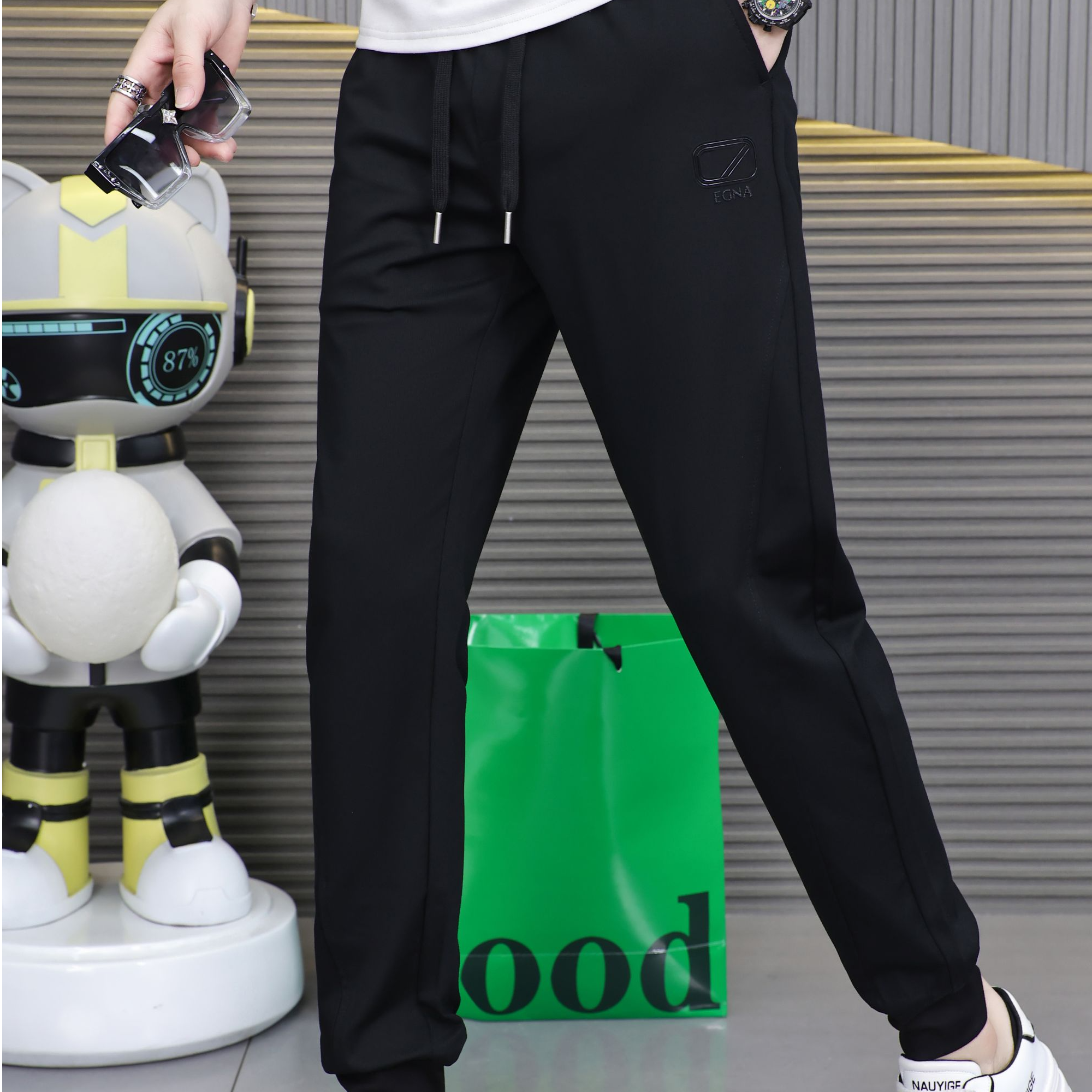 【汇佳服饰】ZA0019-夏季新款男装百搭运动裤夏天个性帅气轻奢长裤