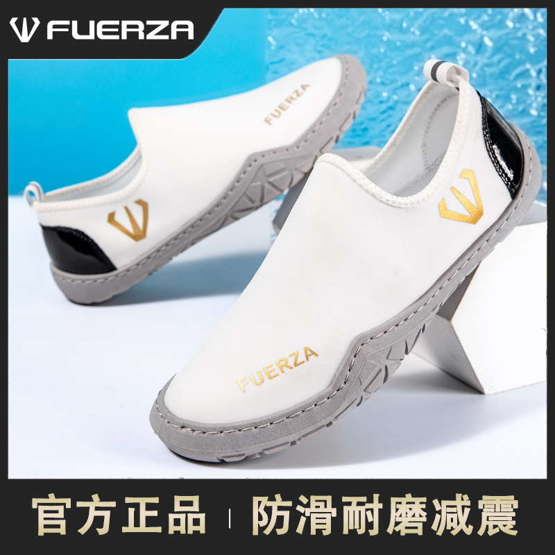 FUERZA时尚一脚蹬懒人鞋夏季耐磨户外休闲鞋透气软底薄款男小白鞋