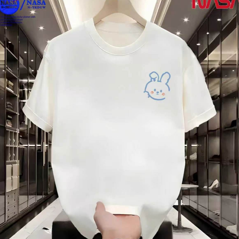 J-79NASA联名纯棉夏季圆领短袖T恤微宽松时尚男女同款休闲百搭